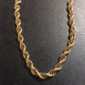 Unisex Large Rope gold chain 24 in